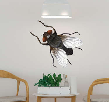 fly illustration insect sticker - TenStickers