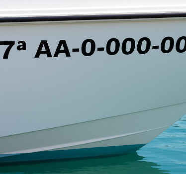 Stickers bateau numéro d'immatriculation - TenStickers