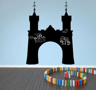 Castle Entrance Blackboard Sticker - TenStickers