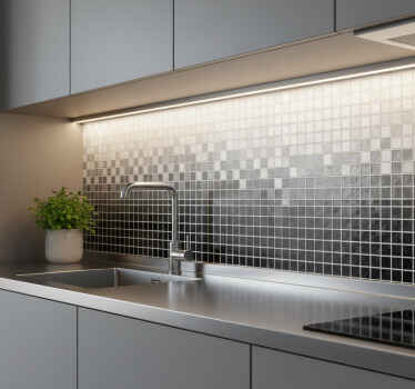 Tile decal for bathroom miniature monochrome mosaics - TenStickers