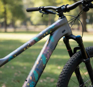 Fahrrad aufkleber ananas dschungel rahmen - TenStickers
