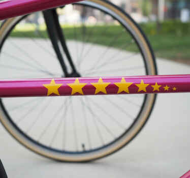 Fahrrad aufkleber goldener sternenstrahl - TenStickers