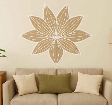 거실 벽 스티커 기하학적 연꽃 - TenStickers
