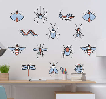 Insects Sheet Animal Wall Stickers - TenStickers
