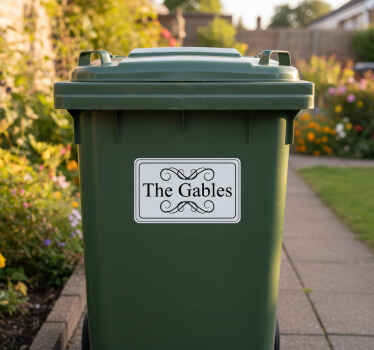 Elegant custom family name recycling decal for bin - TenStickers