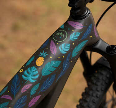 Fahrrad aufkleber exotisches sommerdesign - TenStickers