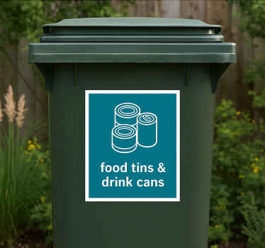Wheelie bin sticker for bin contents sign - TenStickers