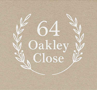 Wheelie bin sticker custom floral wreath - TenStickers