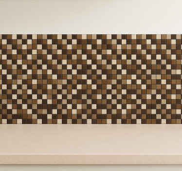 Sticker for tile brown scale square sequence - TenStickers