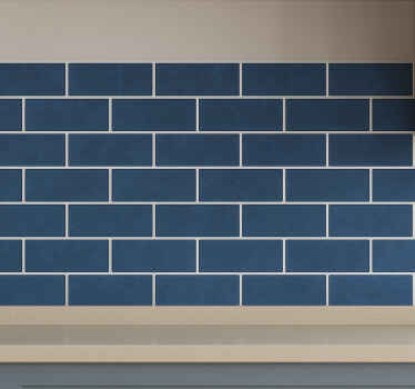 Sticker for tile subtle blue marble design - TenStickers