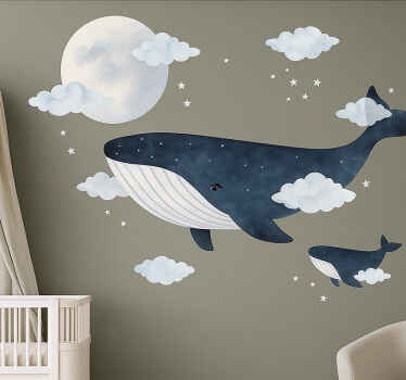 Nursery room wall decal dark deep sea creatures - TenStickers