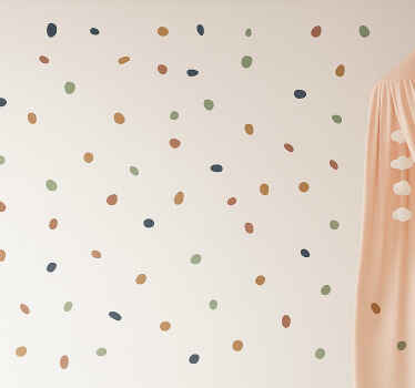 Nursery room wall decal autumn tone falling drops - TenStickers