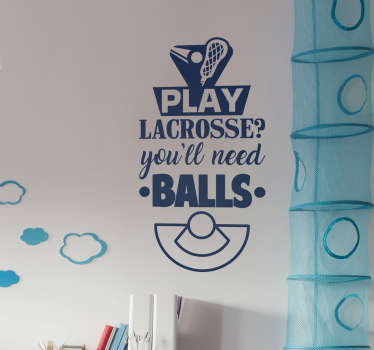 Sticker Motivation Sport Lacrosse - TenStickers