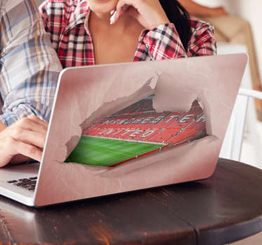 Decorate your laptop with this stunning special effects style sticker, paying tribute to the stunning stadium that is Old Trafford! Anti-bubble vinyl.