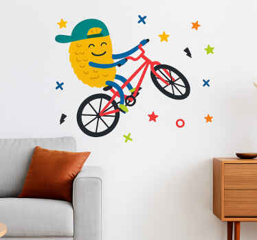 Living room wall sticker wheelie monster fun - TenStickers