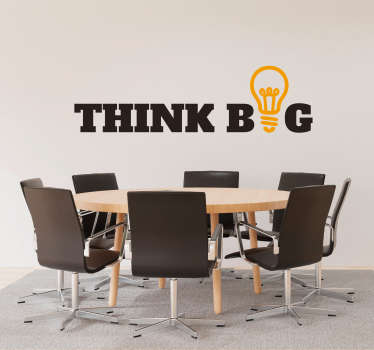 Frase adesiva motivazionale think big - TenStickers