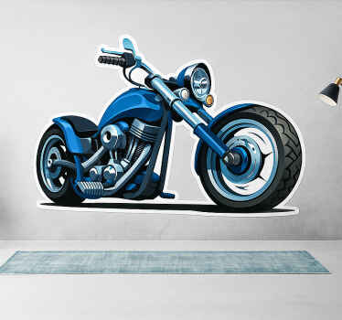 Motorbike sticker blue cruiser vibe - TenStickers