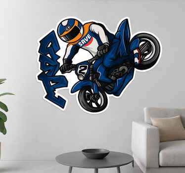 Motorbike sticker street rider spray - TenStickers