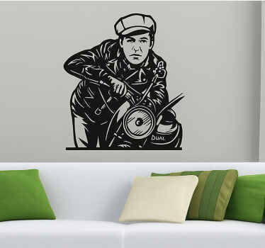 오토바이 테마 스티커 할리우드 바이커 영혼 - TenStickers