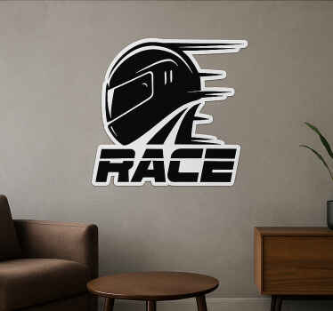 Motorbike sticker race helmet identity - TenStickers