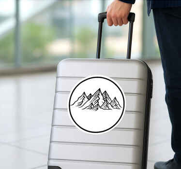 Travel stickers mountain skyline - TenStickers