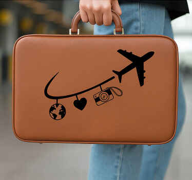 Sticker voyage avion charme explorateur mondial - TenStickers