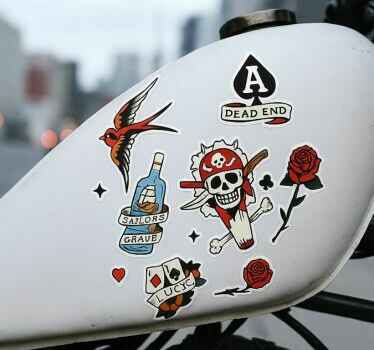 오토바이 스티커 연료탱크 타투 - TenStickers