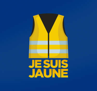Sticker voiture original gilet jaune - TenStickers
