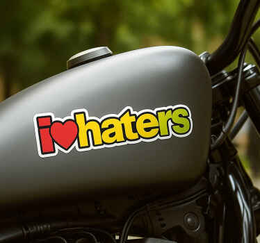 오토바이 스티커 미운 사람도 사랑해 텍스트 - TenStickers