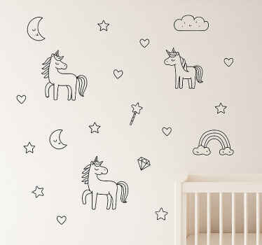 Nursery wall sticker black dream big nighttime - TenStickers
