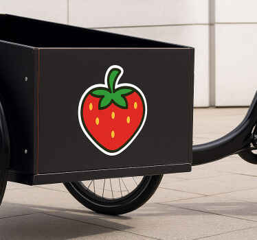 Bike sticker sweet cherry strawberry - TenStickers