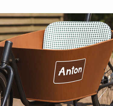 Bike sticker dark wood effect - TenStickers