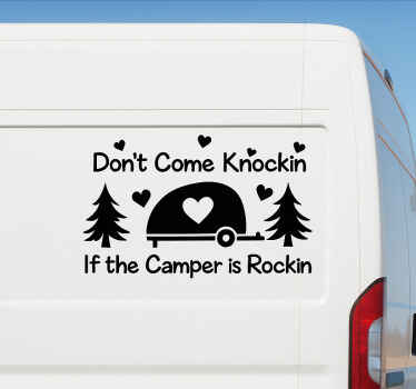 Funny "don't come knockin" campervan decal - TenStickers