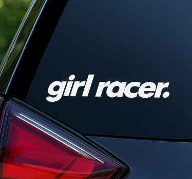 Car sticker girl racer decal - TenStickers