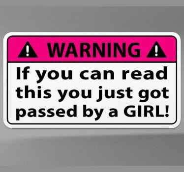 Car sticker passed by a girl - TenStickers