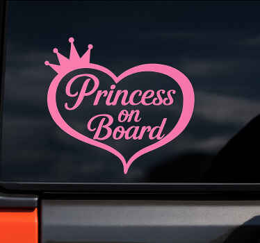 Car sticker princess on board - TenStickers