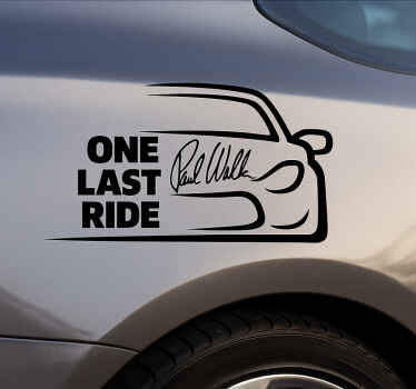 Car sticker one last ride - TenStickers