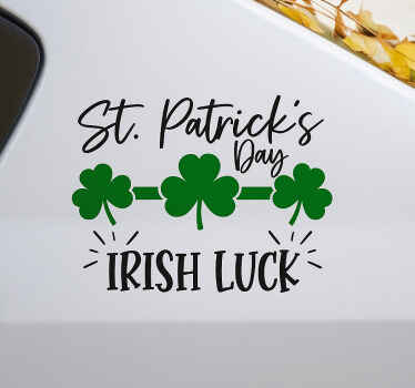 Car sticker st patrick's luck - TenStickers