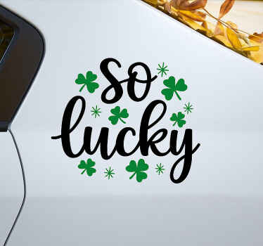 Car sticker irish luck design - TenStickers