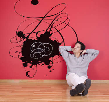 Adesivo murale lavagna macchia cioccolato - TenStickers