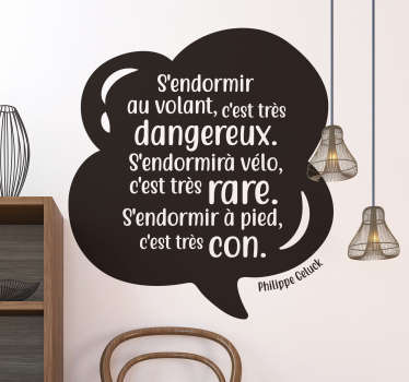 Sticker Maison Citation Humour Philippe Geluck - TenStickers