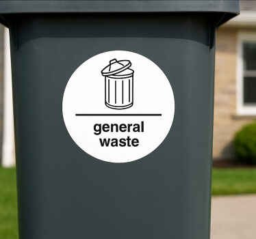 Sticker industrie autocollants de déchets ronds minimalistes - TenStickers