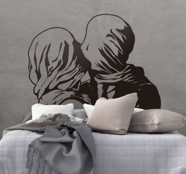 Art Painting Magritte Los Amantes Home Sticker - TenStickers