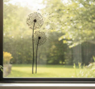 Dandelions window sticker - TenStickers