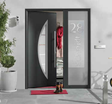 Window sticker modern entrance address sign - TenStickers