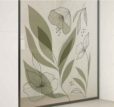 창 스티커 열대 추상 모티프 - TenStickers