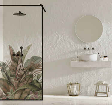 창 스티커 우아한 열대나무 - TenStickers