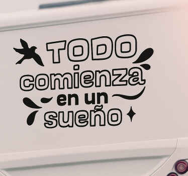 Pegatina para camper la vida es un viaje - TenVinilo