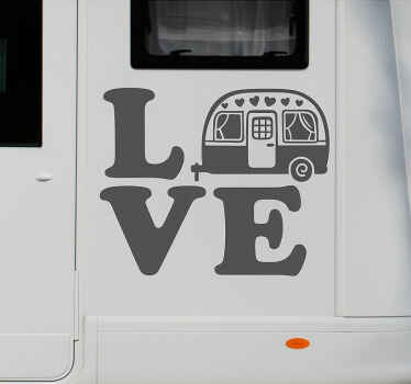 Campervan decal sweetheart travel love - TenStickers