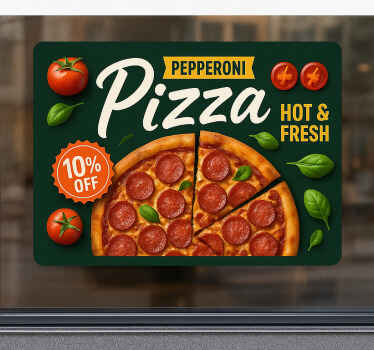Vinilo oferta descuento en pizzas - TenVinilo